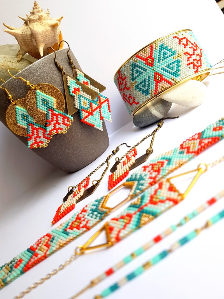 Gebetnout bijoux fantaisie lyon mode tendance bijouterie femme Oullins artisan endeavour miyuki corail