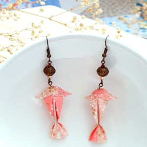 Gebetnout bijoux fantaisie lyon mode tendance bijouterie femme annecy artisan origami carpe rose swarovski