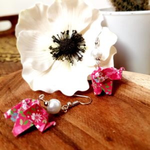 Gebetnout bijoux fantaisie lyon mode tendance bijouterie femme Annecy artisan Incahuasi origami éléphant rose