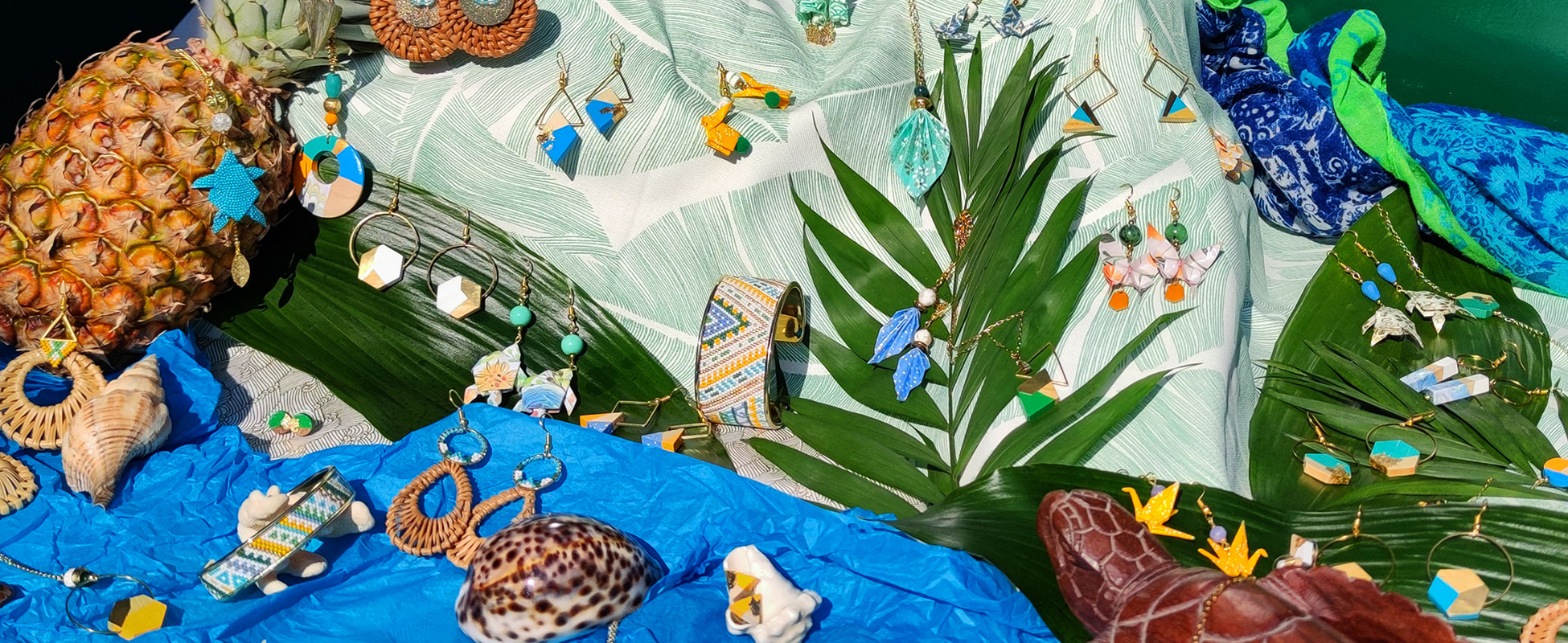 Gebetnout bijoux fantaisie lyon mode tendance bijouterie femme Annecy artisan collection printemps polynesie tahiti moorea lagon ile
