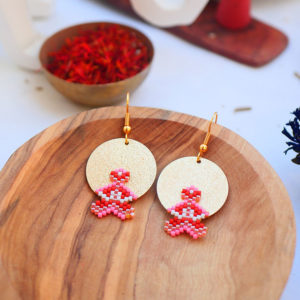 Gebetnout bijoux fantaisie lyon mode tendance bijouterie femme Annecy artisan watthanaram ayutthaya miyuki geometrie rose rouge dore