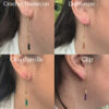 Présentation des différentes sortes d'attaches de boucles d'oreilles proposées par Geb&Nout sur l'oreille