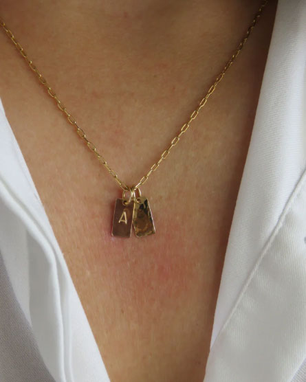 Collier fete des meres jelac initiale personnalisable